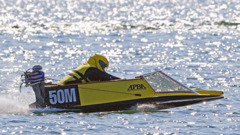 Yellow hydro racing